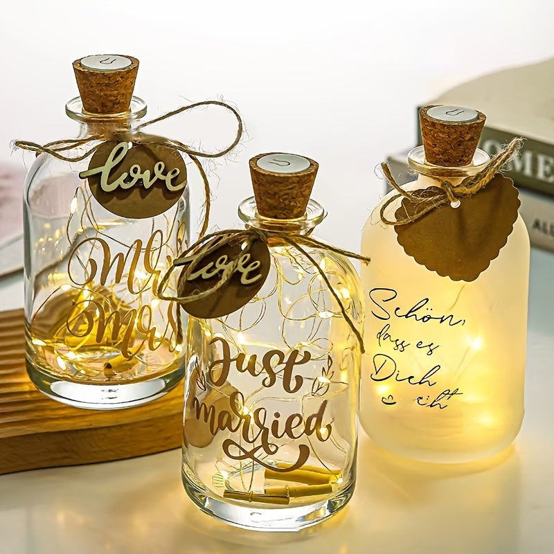 DIY Wishing Bottle Craft Kit - Exquisite Handmade Decor, Perfect for Birthdays & Holidays - USB Powered, Glass Material