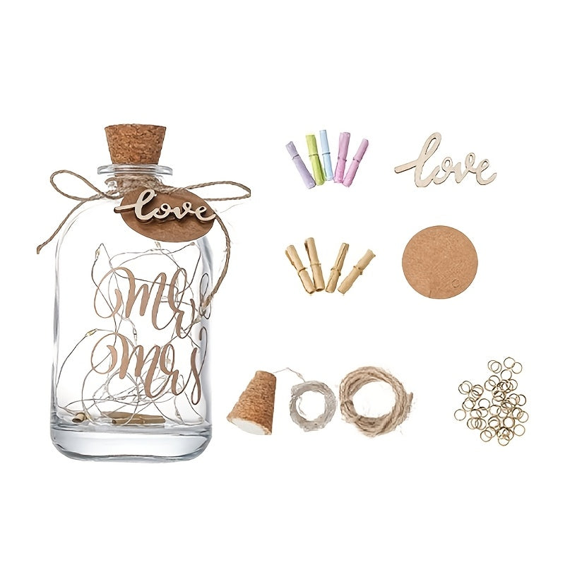 DIY Wishing Bottle Craft Kit - Exquisite Handmade Decor, Perfect for Birthdays & Holidays - USB Powered, Glass Material