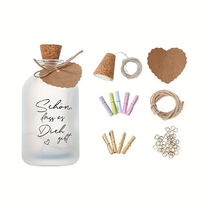 DIY Wishing Bottle Craft Kit - Exquisite Handmade Decor, Perfect for Birthdays & Holidays - USB Powered, Glass Material
