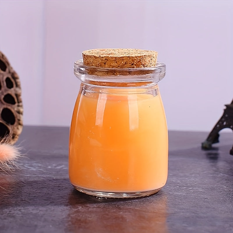 20pcs Mini Mason Jars with Corks, Brown Kraft Labels & Natural Hemp Twine - 3.38oz Glass Wishing Bottles for Messages, Wedding Favors, Pudding, and Honey Storage - Reusable & Hand Wash Only