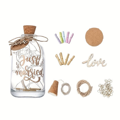 DIY Wishing Bottle Craft Kit - Exquisite Handmade Decor, Perfect for Birthdays & Holidays - USB Powered, Glass Material