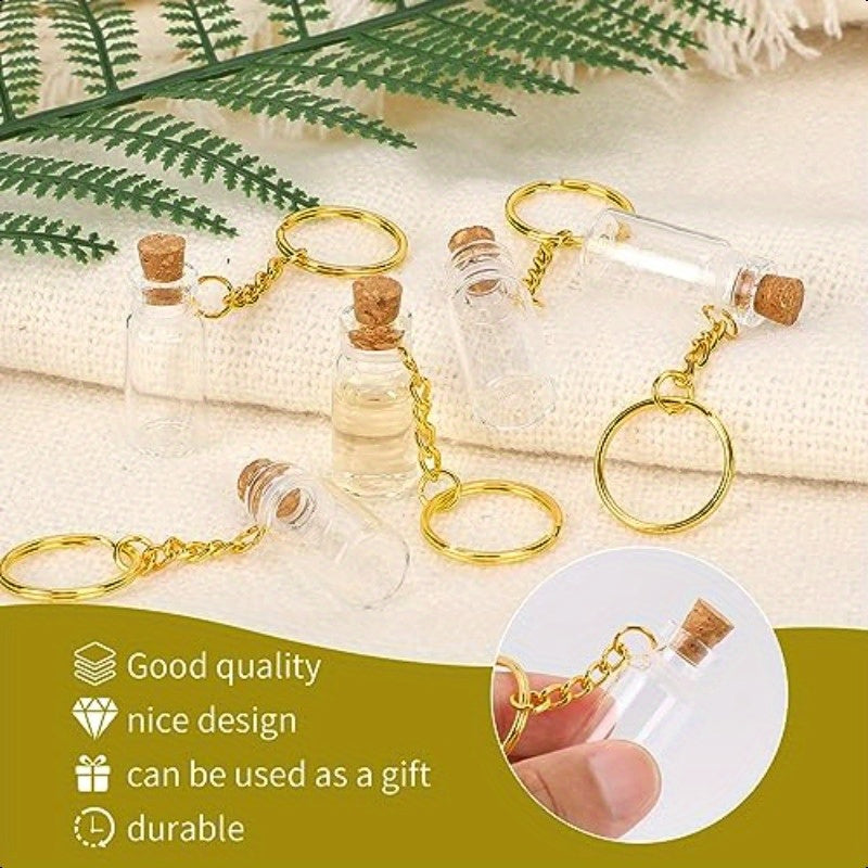 5pcs Small Glass Bottles With Cork Lids0.07oz Mini Glass Wishing Bottles Empty Spell Jars with Stoppers Message Glass Bottles Tiny Glass Jars with Cork Stoppers for DIY Crafts Chrismas Tree Decoration