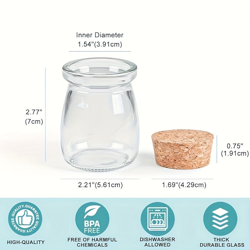 20pcs Mini Mason Jars with Corks, Brown Kraft Labels & Natural Hemp Twine - 3.38oz Glass Wishing Bottles for Messages, Wedding Favors, Pudding, and Honey Storage - Reusable & Hand Wash Only