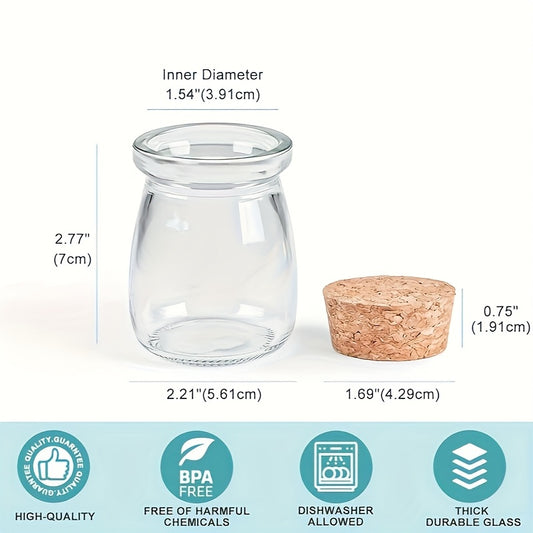 20pcs Mini Mason Jars with Corks, Brown Kraft Labels & Natural Hemp Twine - 3.38oz Glass Wishing Bottles for Messages, Wedding Favors, Pudding, and Honey Storage - Reusable & Hand Wash Only