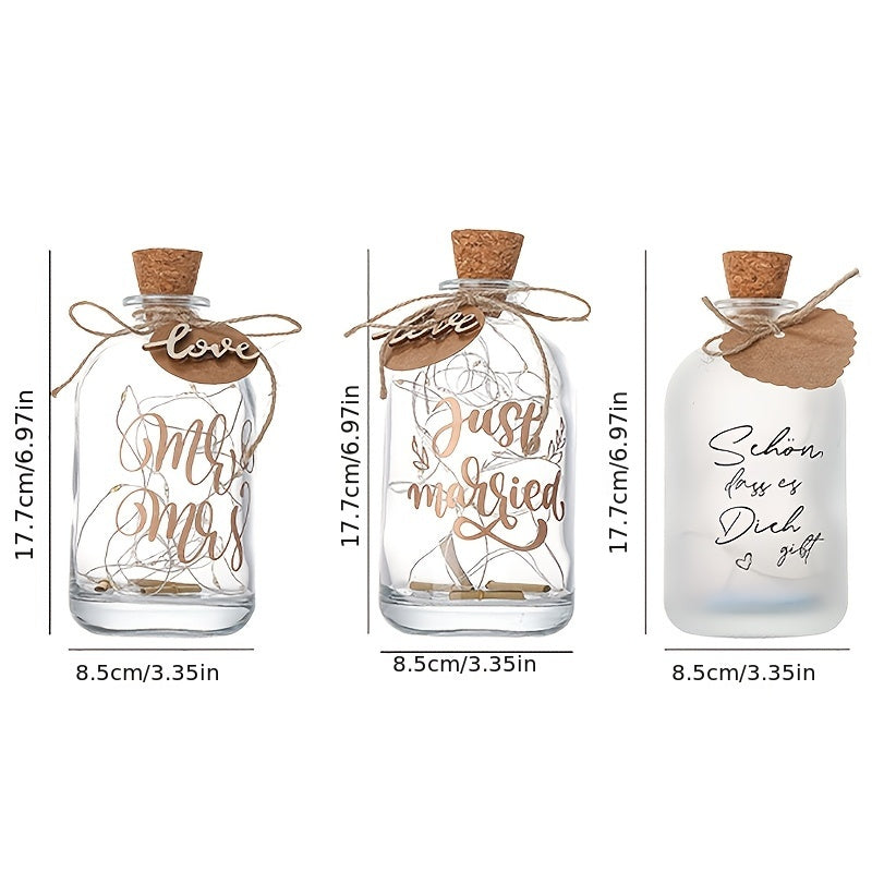 DIY Wishing Bottle Craft Kit - Exquisite Handmade Decor, Perfect for Birthdays & Holidays - USB Powered, Glass Material